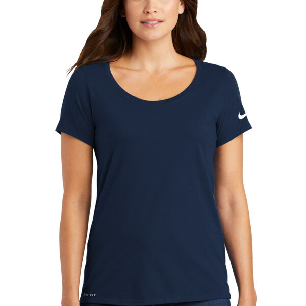 Women's Dri FIT Cotton/Poly Scoop Neck Tee Thumbnail