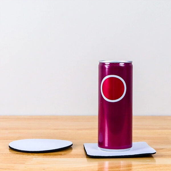 White Sublimation Neoprene Coasters Thumbnail