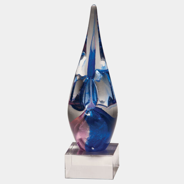 10 1/2" & Violet Art Glass on Glass Base-No Plate Thumbnail