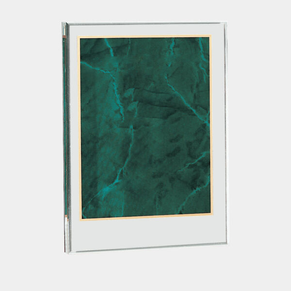 7" x 9 5/8" Emerald Marble Acrylic Award Upright Only Thumbnail