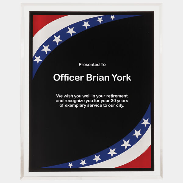 8" x 10" Stars & Stripes Border -Plaq Acrylic Thumbnail