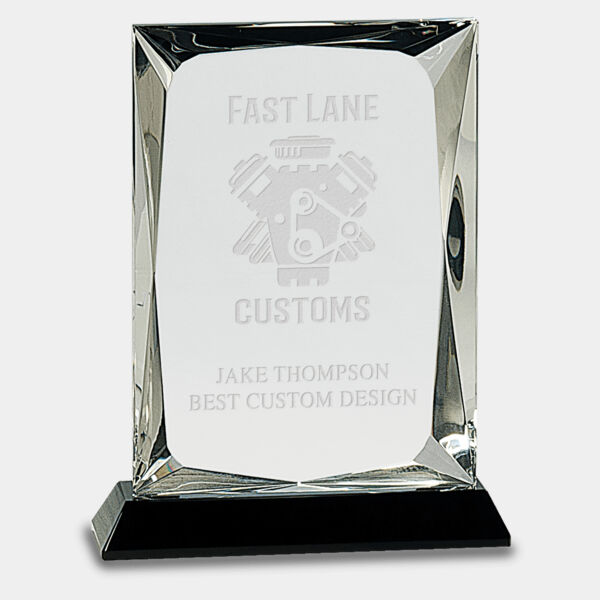 7" Crystal Rectangle on Base Thumbnail