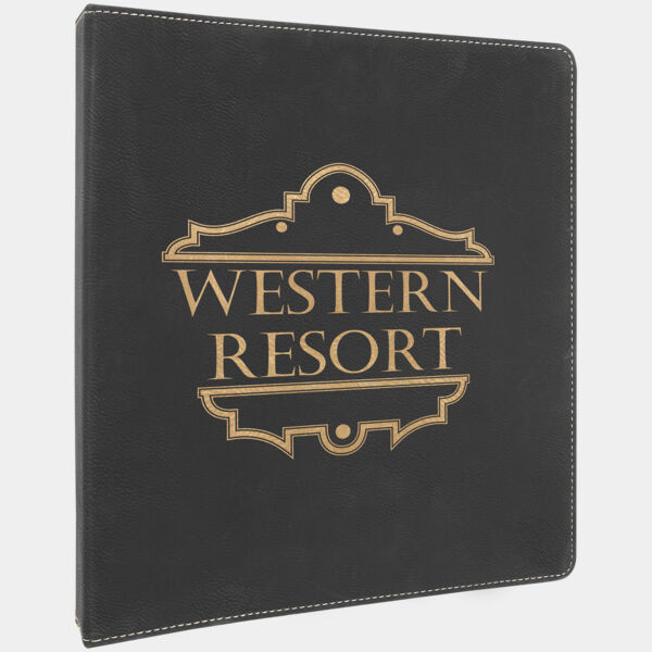 10 1/2" x 11 1/2" Laserable Leatherette 3 Ring Binder with 1" Slant D Rings Thumbnail