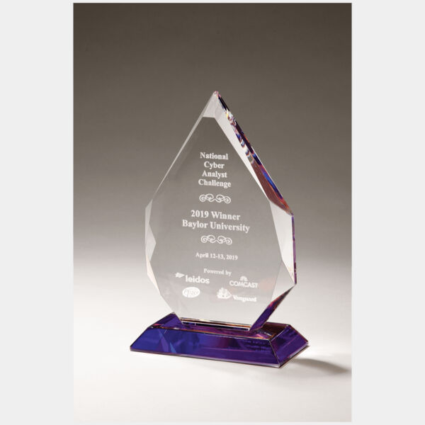 5" x 7 5/8" Flame Series Crystal with Prism-Effect Base Thumbnail