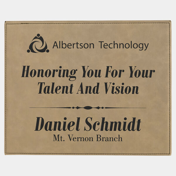 10 1/2" x 13" Laserable Leatherette Plaque Thumbnail