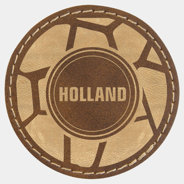 2 1/2" Round Rustic/ Laserable Leatherette Patch with Adhesive Thumbnail