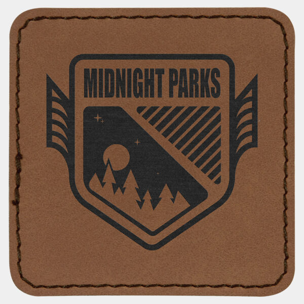 2 1/2" x 2 1/2" Laserable Leatherette Patch with Adhesive Thumbnail