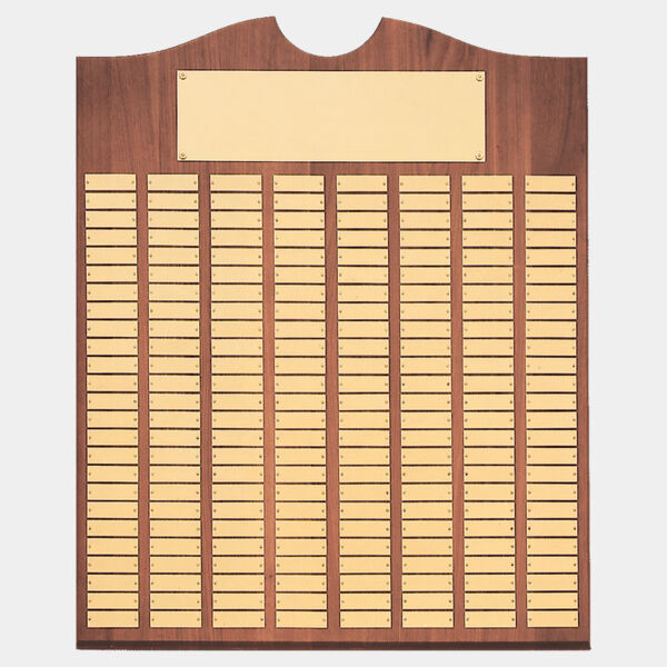20" x 30"/Plates 7/8" x 2 3/4" American 150 Plate Perpetual Plaque with Brushed Brass Plates Thumbnail