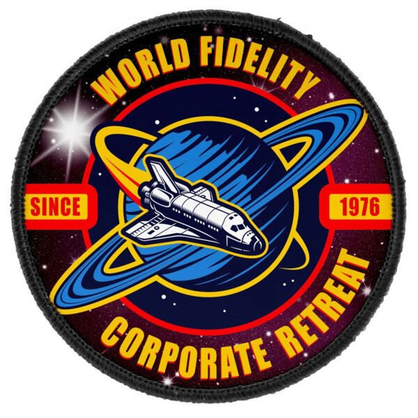 3" Round Sublimatable Patch with Adhesive & Border Thumbnail