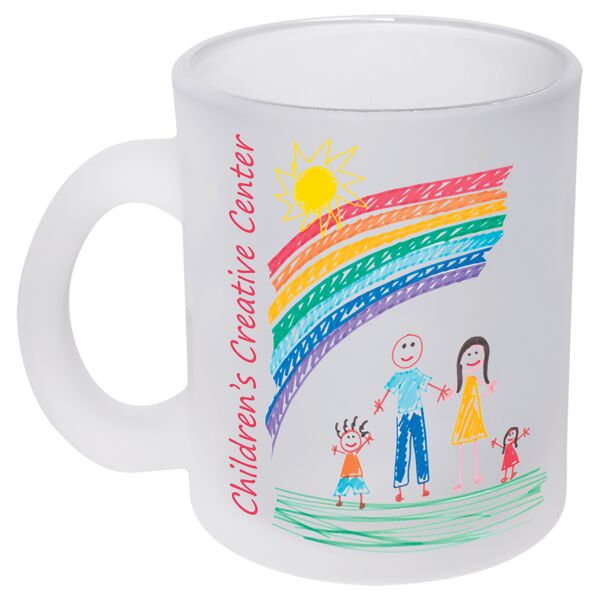 10 oz. Sublimatable Frosted Glass Mug with Handle Thumbnail