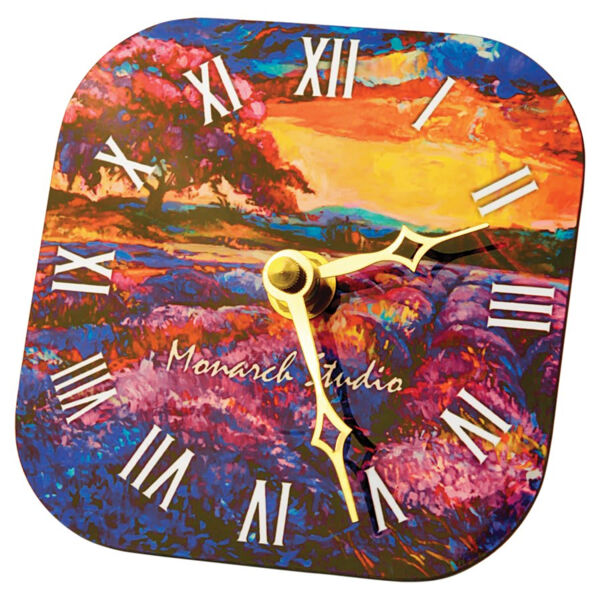 4" x 4" Unisub Sublimatable Square Desk Clock Kit with Stand Thumbnail