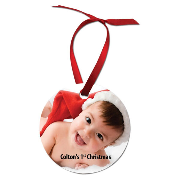 2.75" Semi-Gloss Unisub Aluminum Round Ornament, 1-Sided Thumbnail