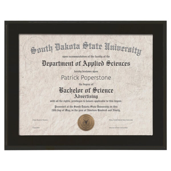 13" x 10 1/2" Value Finish Slide-In Plaque w/ 11" x 8 1/2" Window Thumbnail