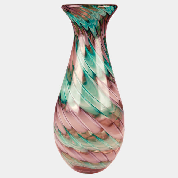14 1/2" Swirl Art Glass Vase Thumbnail