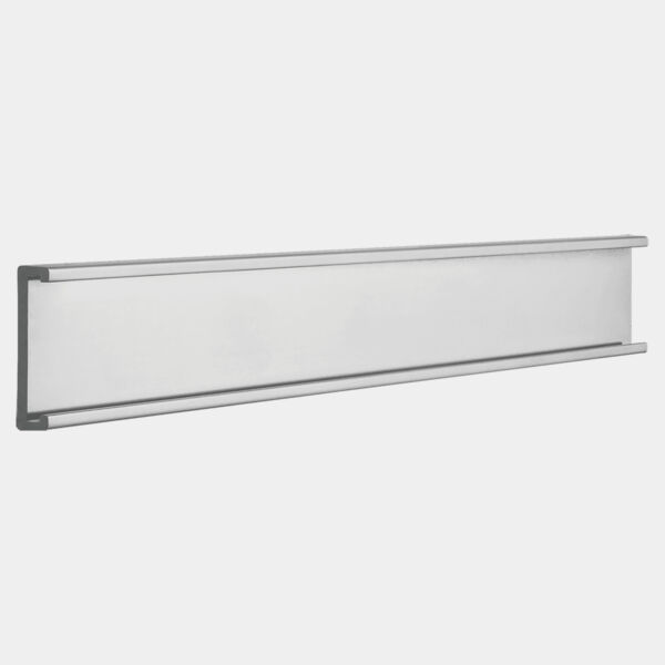 1" x 4", Shiny , Kota Pro Aluminum Wall Bracket without Mounting Holes, Fits 1/16" Thick Plastic Insert Thumbnail