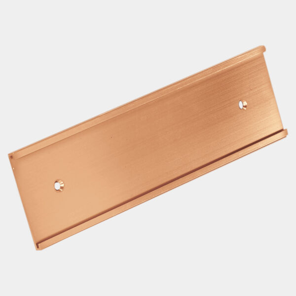 2" x 8", Kota Pro Aluminum Wall Bracket with Mounting Holes, Fits 1/16" Thick Plastic Insert Thumbnail