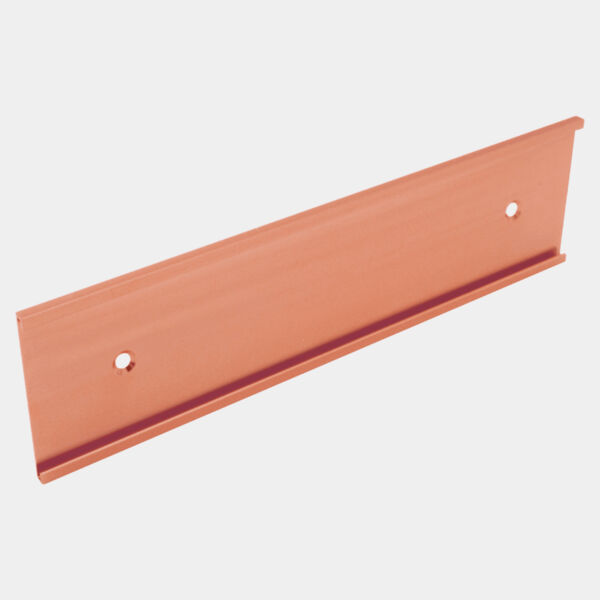 2" x 8", Polished , Kota Pro Aluminum Wall Bracket with Mounting Holes, Fits 1/8" Thick Plastic Insert Thumbnail