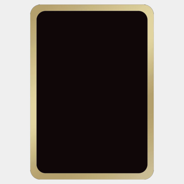 3" x 4.234" Brass Plate with Border and Round Corners Thumbnail