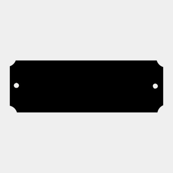 1" x 2" Laserable Brass Plate with Notched Corners and Two Holes Thumbnail