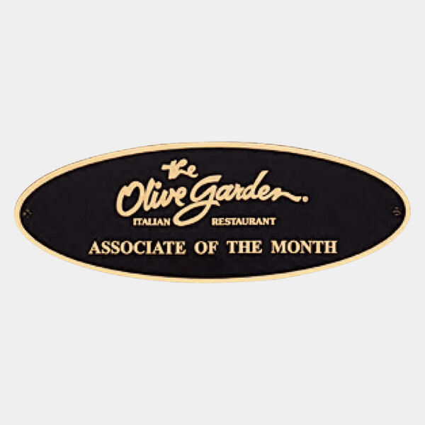 1 1/2" x 3 1/2" Laserable Brass Eliptical Plate with Border and Adhesive on Back Thumbnail