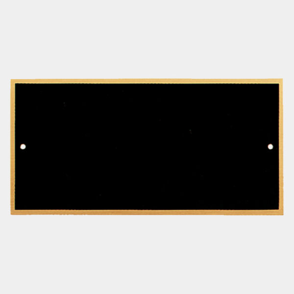 2 3/4" x 8 1/2" Laserable Brass Plate with Border and 2 Holes Thumbnail