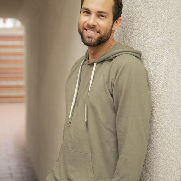 Icon Unisex Lightweight Loopback Terry Hooded Pullover Thumbnail