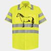 Men's High Visibility Safety Short Sleeve Work Shirt Thumbnail
