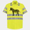 Men's High Visibility Safety Short Sleeve Work Shirt Thumbnail