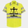 Men's High Visibility Safety Short Sleeve Work Shirt Thumbnail