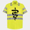 Men's High Visibility Safety Short Sleeve Work Shirt Thumbnail
