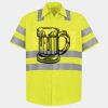 Men's High Visibility Safety Short Sleeve Work Shirt Thumbnail