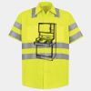 Men's High Visibility Safety Short Sleeve Work Shirt Thumbnail