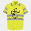 Men's High Visibility Safety Short Sleeve Work Shirt Thumbnail