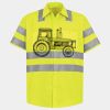 Men's High Visibility Safety Short Sleeve Work Shirt Thumbnail