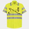 Men's High Visibility Safety Short Sleeve Work Shirt Thumbnail
