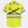 Men's High Visibility Safety Short Sleeve Work Shirt Thumbnail