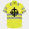 Men's High Visibility Safety Short Sleeve Work Shirt Thumbnail