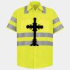 Men's High Visibility Safety Short Sleeve Work Shirt Thumbnail