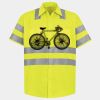 Men's High Visibility Safety Short Sleeve Work Shirt Thumbnail