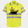 Men's High Visibility Safety Short Sleeve Work Shirt Thumbnail