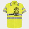Men's High Visibility Safety Short Sleeve Work Shirt Thumbnail