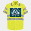 Men's High Visibility Safety Short Sleeve Work Shirt Thumbnail
