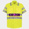 Men's High Visibility Safety Short Sleeve Work Shirt Thumbnail