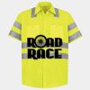 Men's High Visibility Safety Short Sleeve Work Shirt Thumbnail