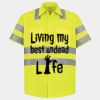 Men's High Visibility Safety Short Sleeve Work Shirt Thumbnail