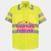 Men's High Visibility Safety Short Sleeve Work Shirt Thumbnail