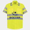 Men's High Visibility Safety Short Sleeve Work Shirt Thumbnail