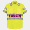 Men's High Visibility Safety Short Sleeve Work Shirt Thumbnail