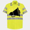 Men's High Visibility Safety Short Sleeve Work Shirt Thumbnail