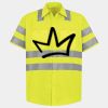 Men's High Visibility Safety Short Sleeve Work Shirt Thumbnail